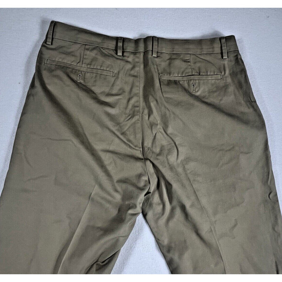 Banana Republic Chinos Mens 35x29.5 Slim Fit Straight Flat Front Khaki Pants - Picture 4 of 10